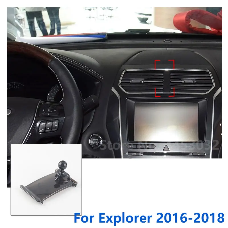 Car Phone Holder Mounts Special For Ford Explorer GPS Supporting Fixed Bracket Base 17mm Accessories 2016-2021
