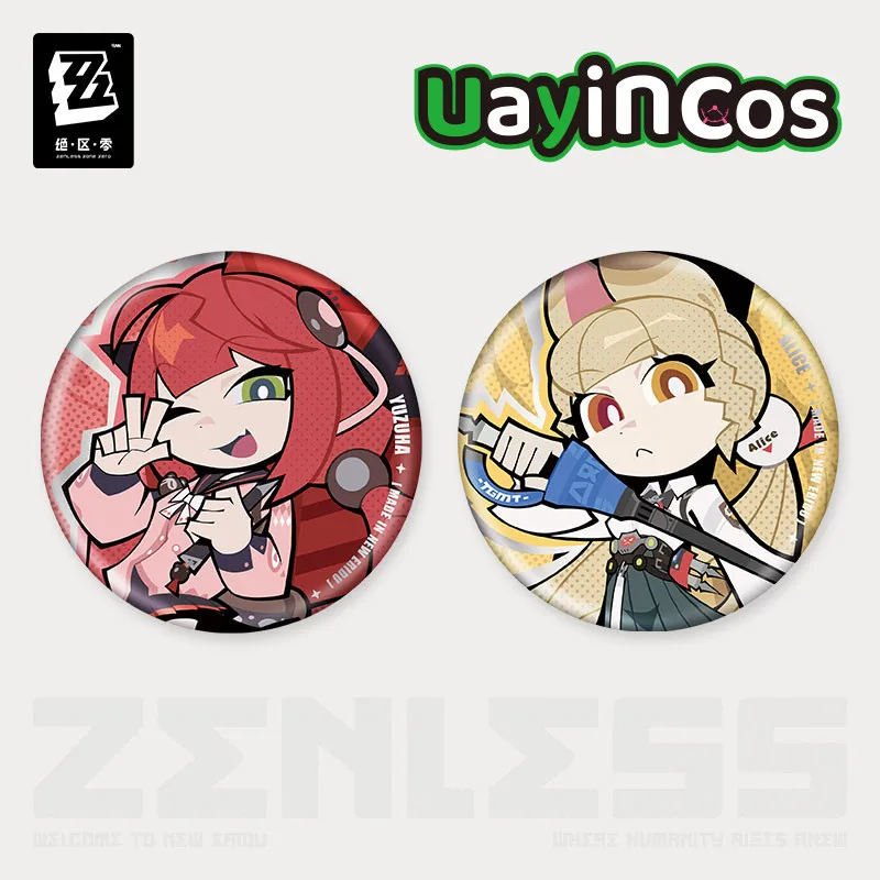 

Оригинальный Zenless Zone Zero Ukinami Yuzuha Alice Thymefield жесть значок брошь орнамент аксессуары для кукол аниме фигурка игровая игрушка