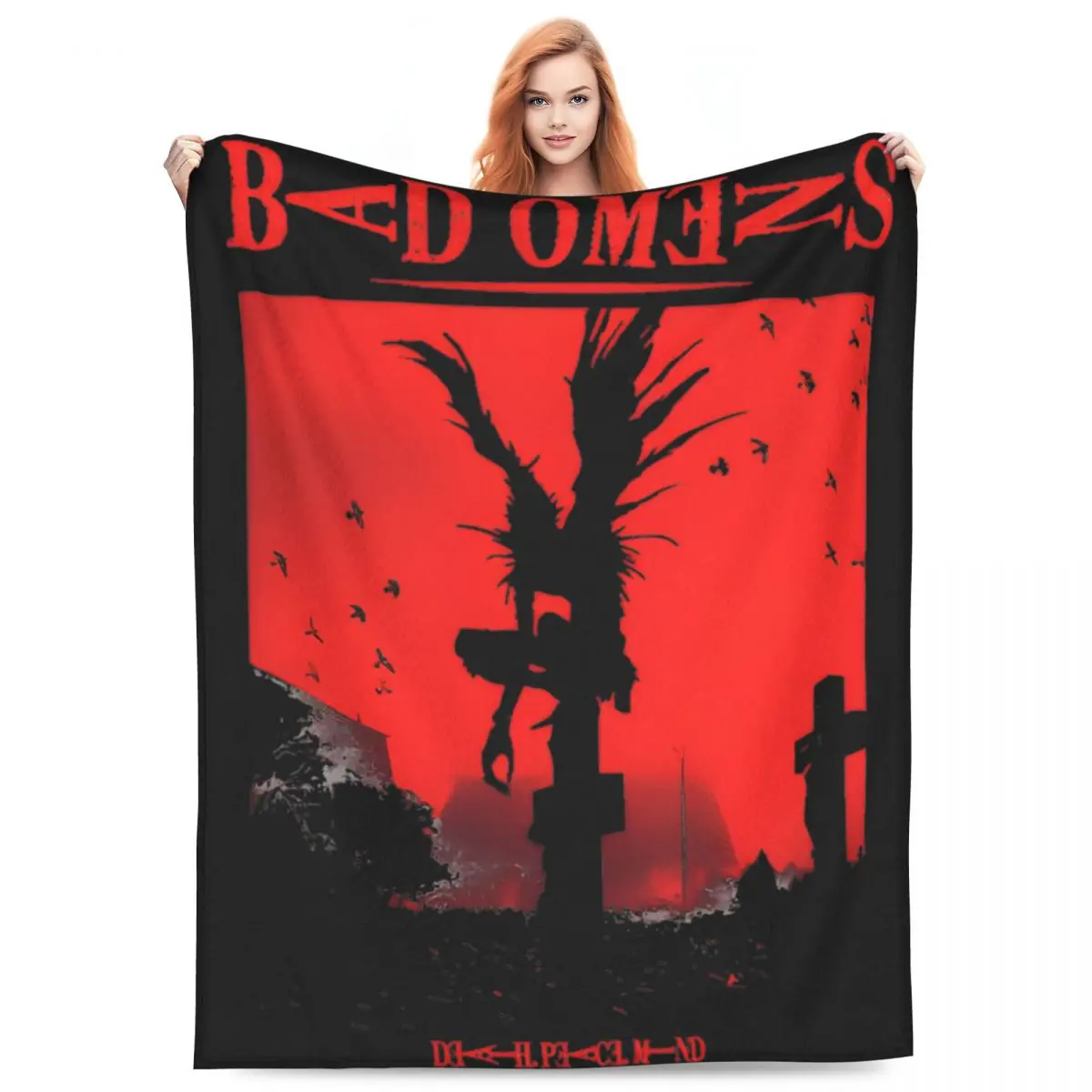 

Bad Omens Rock Band Album Tour Blankets Fleece Printed Cozy Super Soft Throw Blanket for Home Office Bedspread