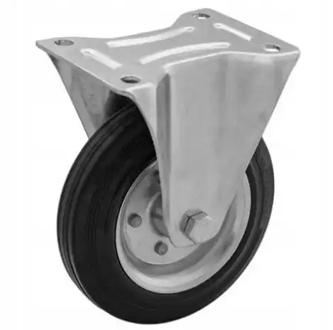Set vaste wiel staalrubber met een diameter van 200 mm
