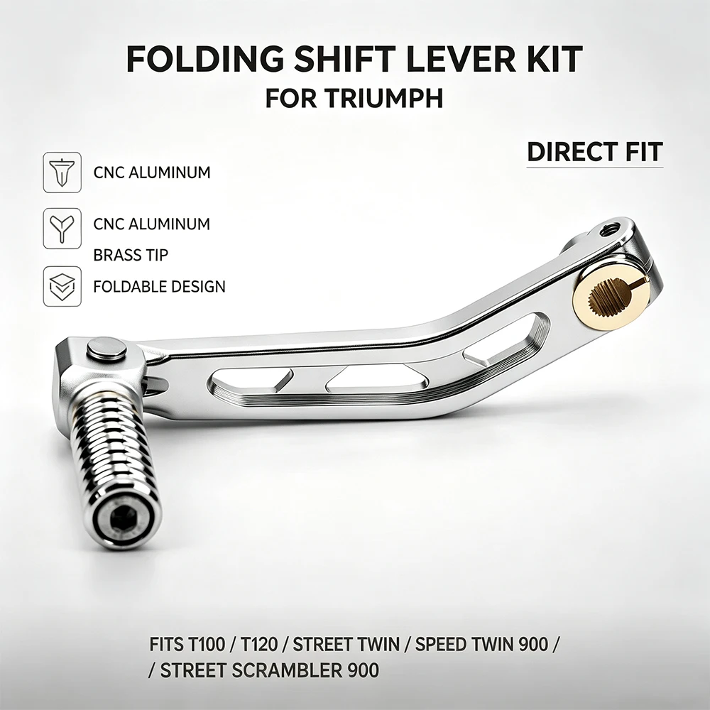 Levier de vitesses pliable pour Triumph T100T120, pour modèles de vitesse double, de rue, de petite et grande montée, et de modification
