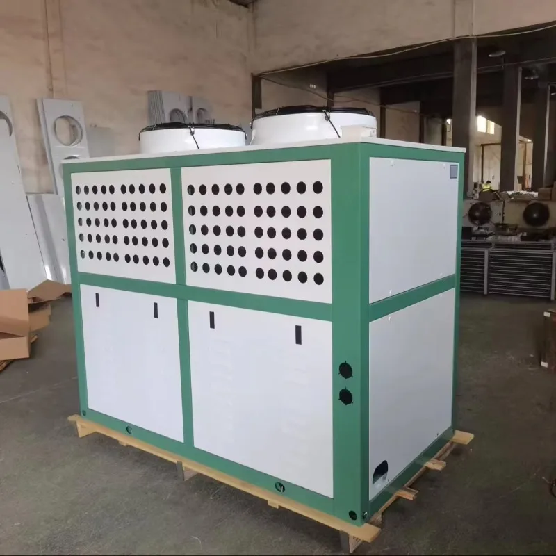High Energy Efficiency Air Cooled Copper Condenser U-Shaped Design For Mushroom Cold Storage Refrigeration System Refrigerant