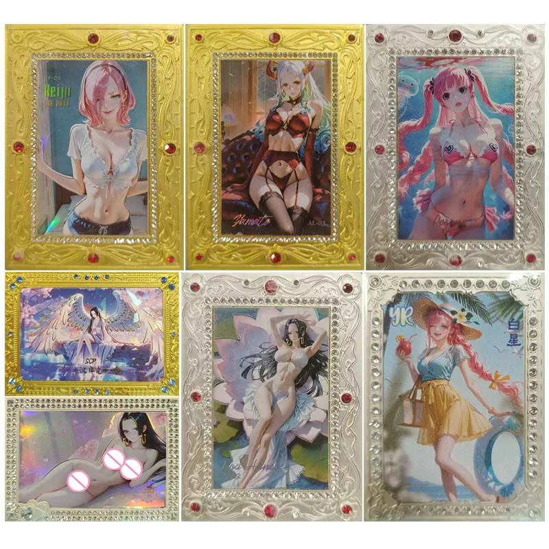 

Аниме цельные металлические сверлильные карты Боа Хэнкок Ямато Перона Ута Коллекционные карты Рождественские подарки на день рождения детские игрушки