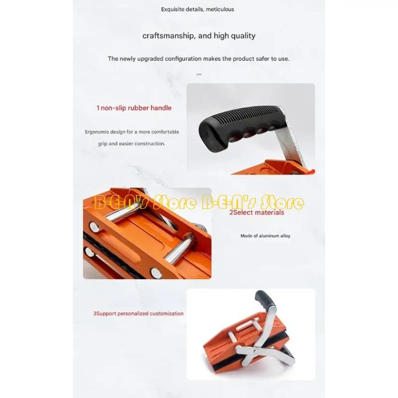 Y1AD Double Handed Carrying Clamps for Granites Stone Quartzs Worktops Slabs Marble Liners Gear Rubber Bearing 100Kg