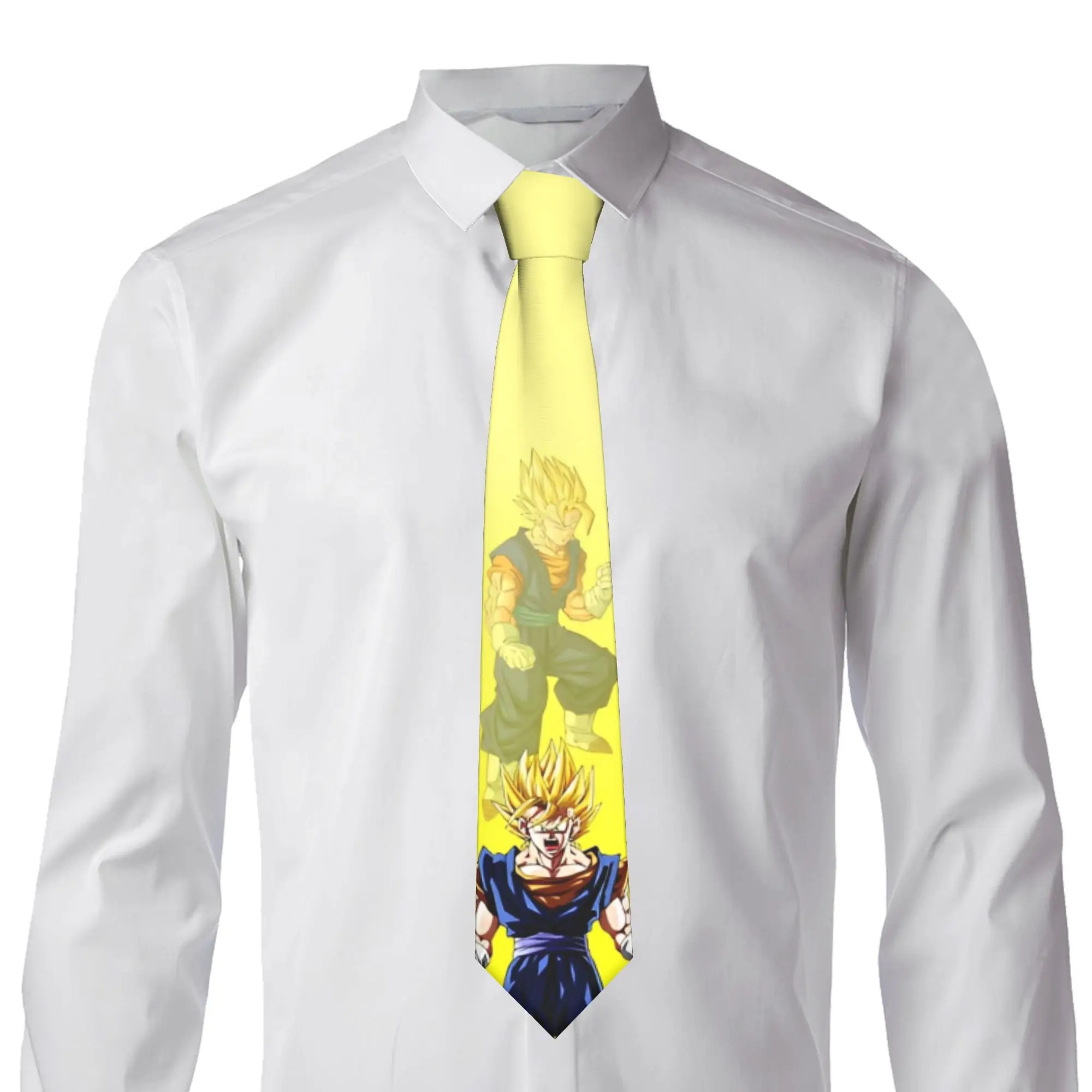 Dragon Ball Z Characters Pattern Neckties Unisex 8 cm  Neck Tie for Men Slim Classic Suits Accessories Cravat Wedding Party view 6
