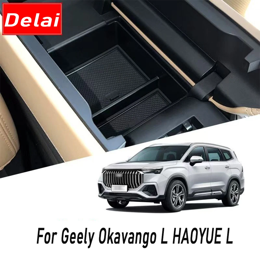 

For Geely Okavango L HAOYUE L 2023 Car Styling Center Console Organizer Storage Interior Armrest Storage Box Auto Accessories