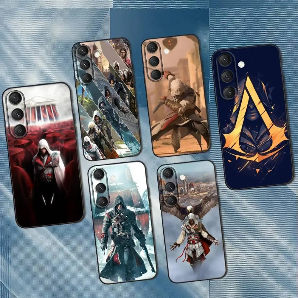 حافظة هاتف Game A-Assassins-es CreedS لهاتف سامسونج S 25,S24,S23,S22,S21,S20,S10,Ultra,Plus,Lite,FE,غطاء أسود من السيليكون الناعم #1