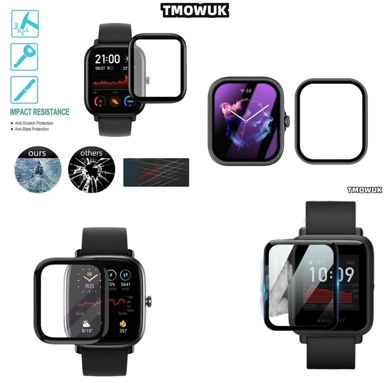

3D Curved Full - Cover Soft Flexible Protective Film For Amazfit BIP 3 5 6 U Pro Active Unity GTS 2E 2 3 4 MINI Watch Screen