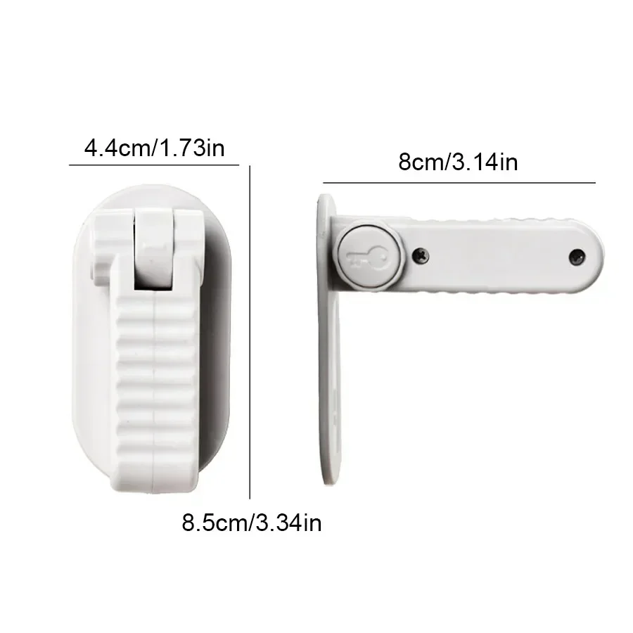 1PC Tür Hebel Schloss Universal Anti-offenen Griff Kind Baby Sicherheit Schlösser Punch-freies Multifunktions Versteckte Taste schnalle Sicherheit Schloss – Detail 1