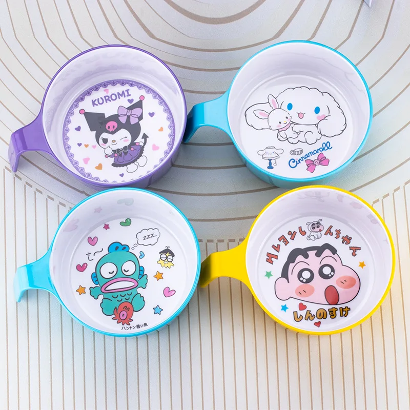 

Sanrio Hello Kitty Bowl Cartoon Kuromi Children's Tableware Cute Creative Anti-drop Anti-scald Soup Bowl Girl Boy for Gifts