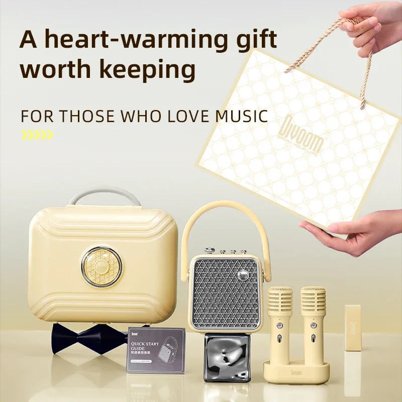 SongBird-HQ-se Portable for Bluetooth Speaker Dual Microphone for Singing RGB Battery Camping Anniversary Karaoke Gift
