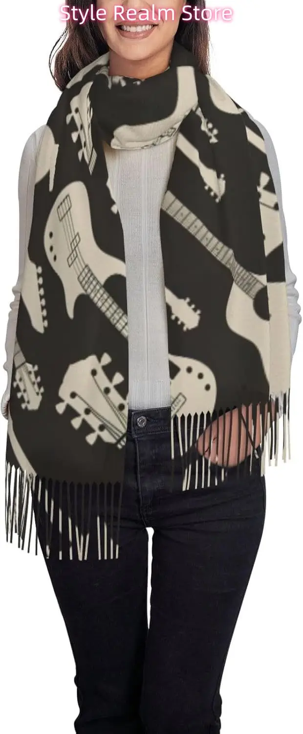 

Женская модная длинная шаль, осенне-зимняя теплая модная шаль с бахромой, большой шарф с леопардовым и пальмовым листом