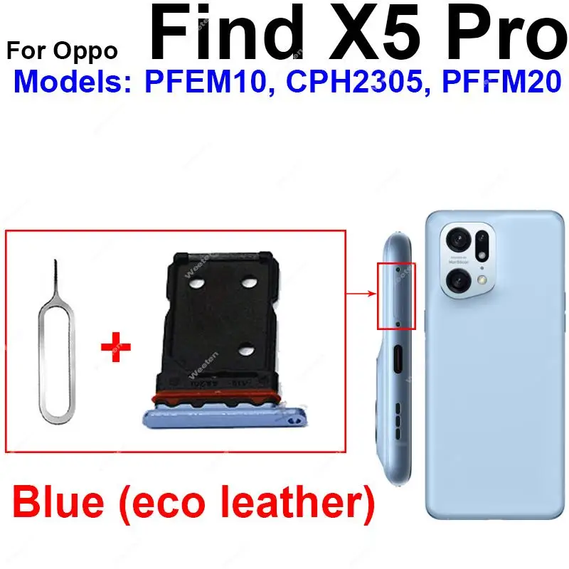 SIM Card Tray For OPPO Find X5 Find X5 Pro Find X5 Lite Sim Card Slot Holder   Card Reader Adapter Replacement Parts