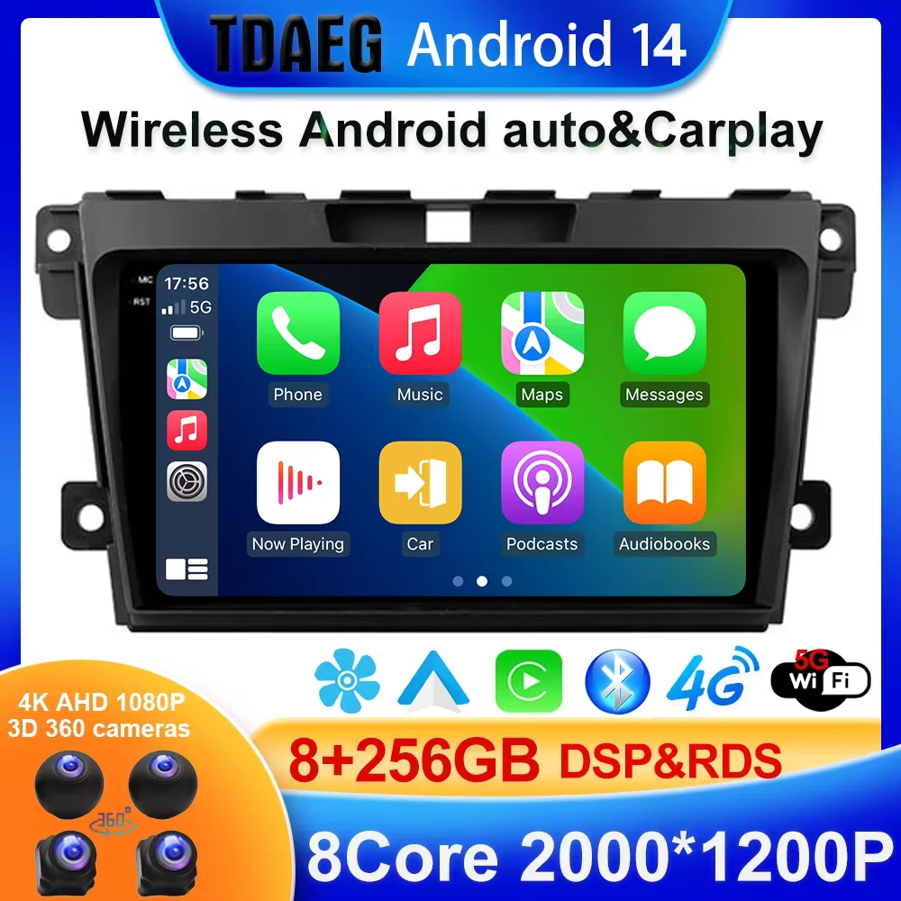 

Android 14 For Mazda CX7 CX-7 CX 7 ER 2009 - 2012 Car Radio Multimedia Video Player Navigation GPS Android No 2din 2 din DVD