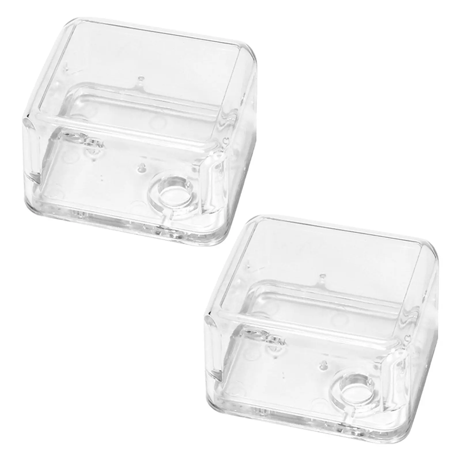 2Pcs Clear Plastic Music Box Winder Protector Case Empty Transparent Storage Box for Eight-Tone Mechanism Repair Assembly