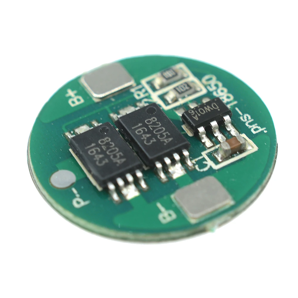 4-8A Dual MOS Round Charge and Discharge Protection Board 18650 Lithium Battery Charging Protect Module Overcharge Overcurrent