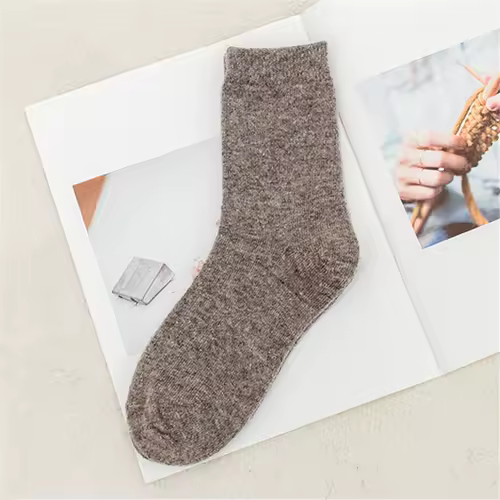 Sock Leisure Ankle Crew Fuzzy Autumn Winter Rabbit Fur Women mid-calf Thickened Warm Soft Wool Socks 8W96 - Image 18