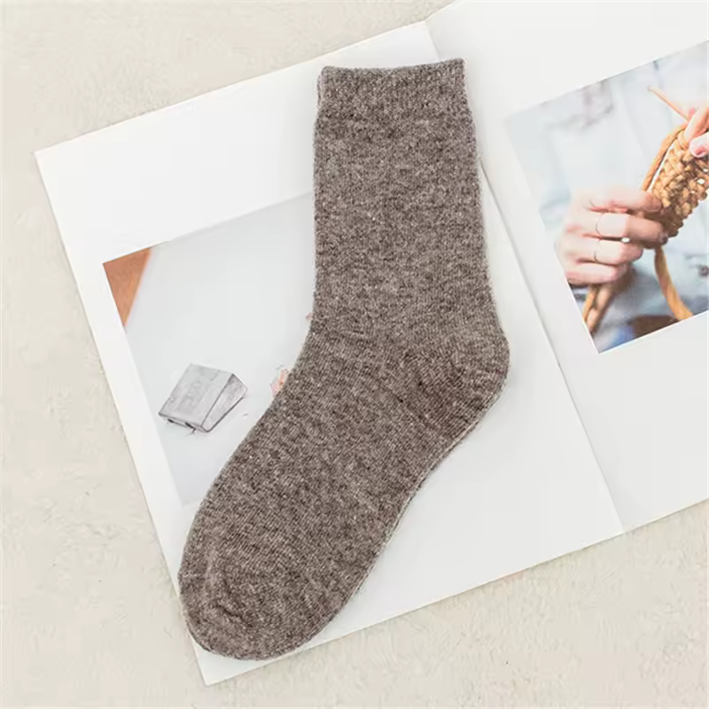 Sock Leisure Ankle Crew Fuzzy Autumn Winter Rabbit Fur Women mid-calf Thickened Warm Soft Wool Socks 8W96 - Image 18
