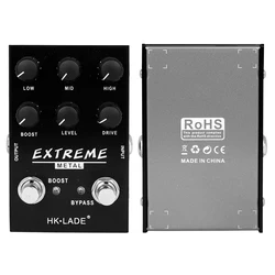 HK·LADE Extreme Metal Distortion Guitar Effect Pedal Metal Rock and Punk Sounds Electric Guitar Pedal True Bypass Guitar Parts