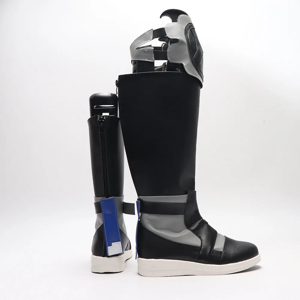 Anime Honkai: Star Rail Arlan Cosplay Shoes Black Short PU Leather Boots For Halloween Carnival