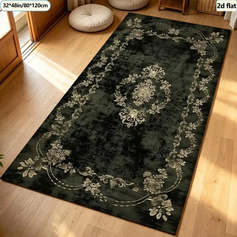 Mint Green Abstract Brush Stroke Carpet Flooring Modern Art Square Area Rug Minimalist Home Indoor Floor Decor