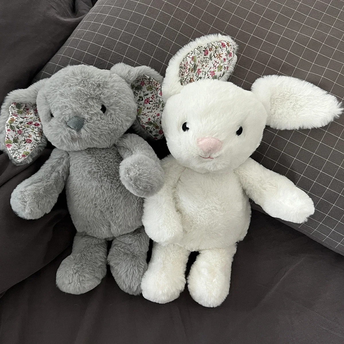 Broken Flower Long Eared Rabbit Bunny Soft Stuffed Plush Toys Kids Birthday Gifts Wedding Parties Decor for kids Christmas Gifts
