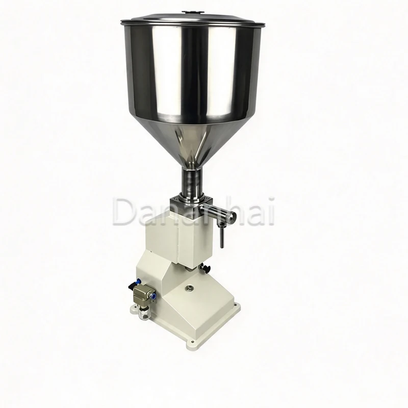 Small Scale Paste Filling Device, Manual Pneumatic Ointment Bottler, Cosmetic Cream Dosing Machinery