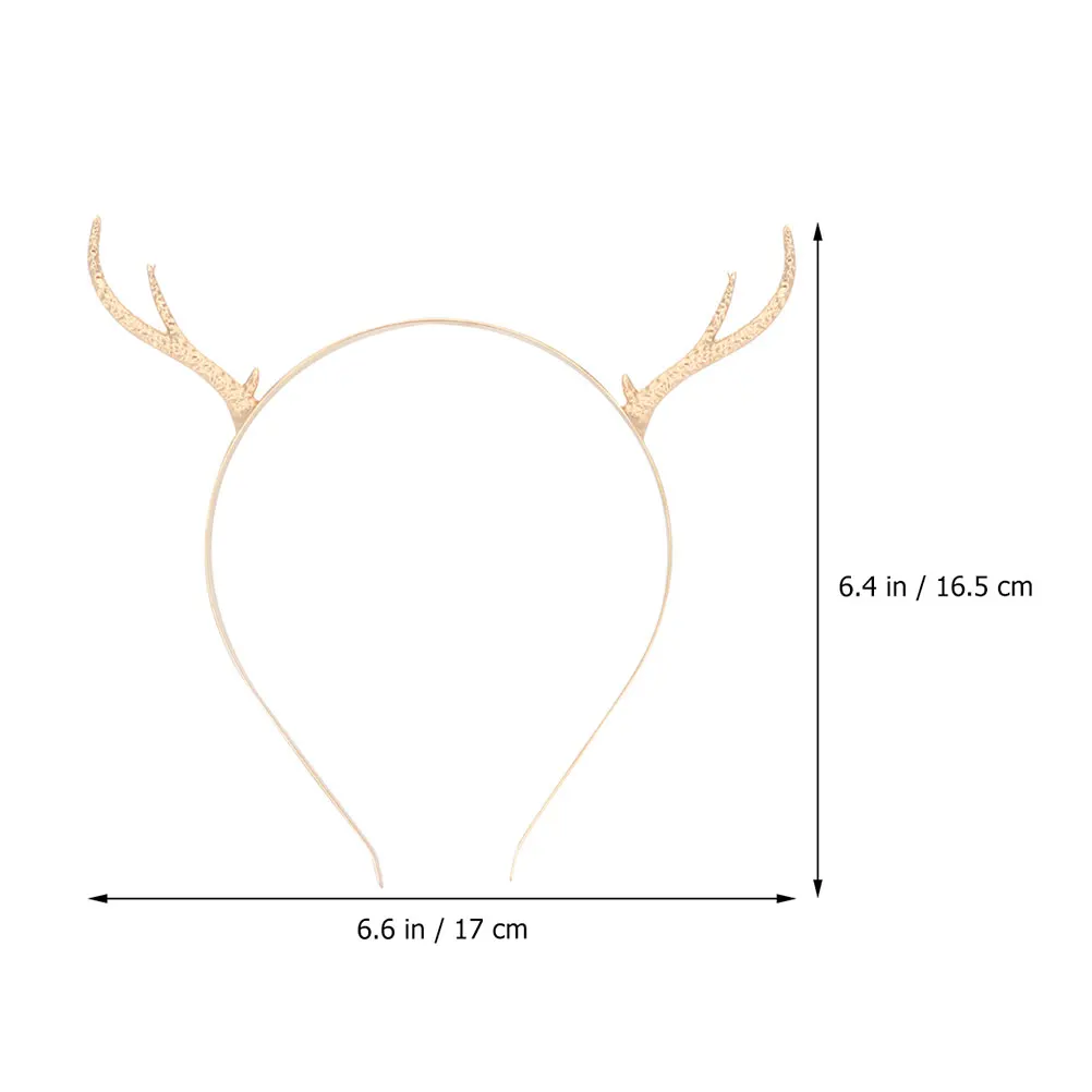 

4pcs Antler Headband Christmas Deer Band Alloy Party Headdress Xmas Hair Hoop Holiday Costume Accessory for Adults Kids