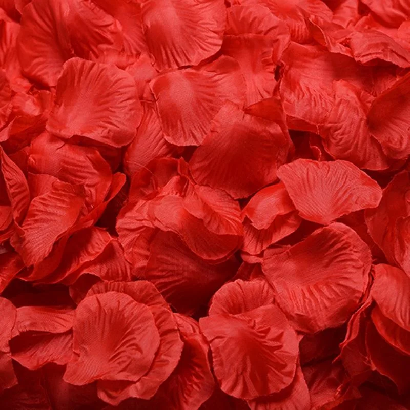 Pétalos de rosa de seda artificiales Para el Día de San Valentín, decoración romántica de pétalos de flores Para boda, color rojo oscuro, 500 piezas