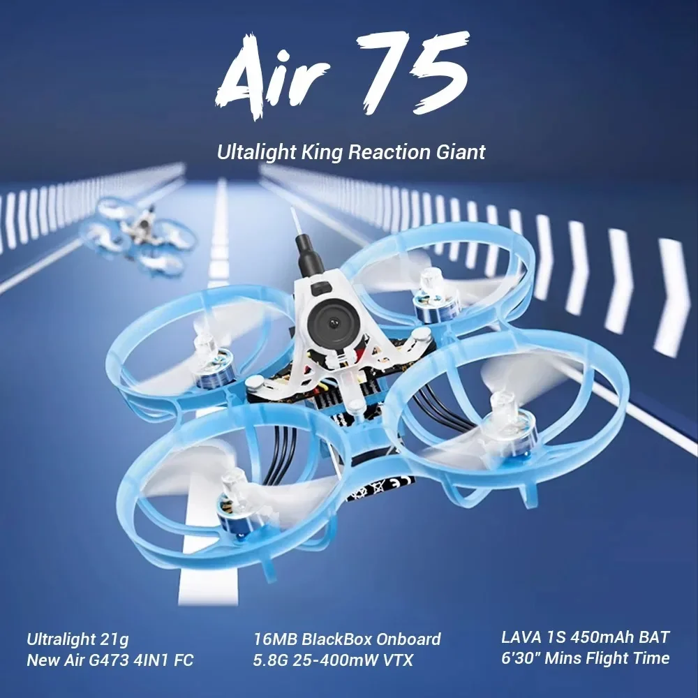 Fys BETAFPV Air75 ELRS 2.4G 5IN1 FC 1S Brushless Whoop Quadcopter RC Drone