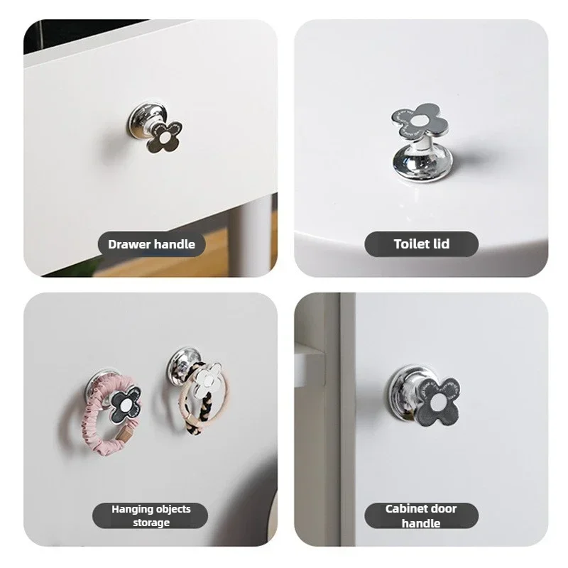 Light Luxury Flower Toilet Press Nail Art Special Toilet Water Tank Switch Button Universal Toilet Button Lift Cover