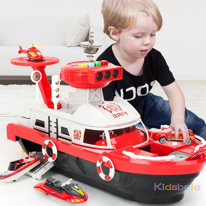 

Good Quality Kids Toys Simulation Track Inertia Boat Diecasts & Toy Vehicles Music Light Toy Ship Model Toy Car Parking Boys Toy