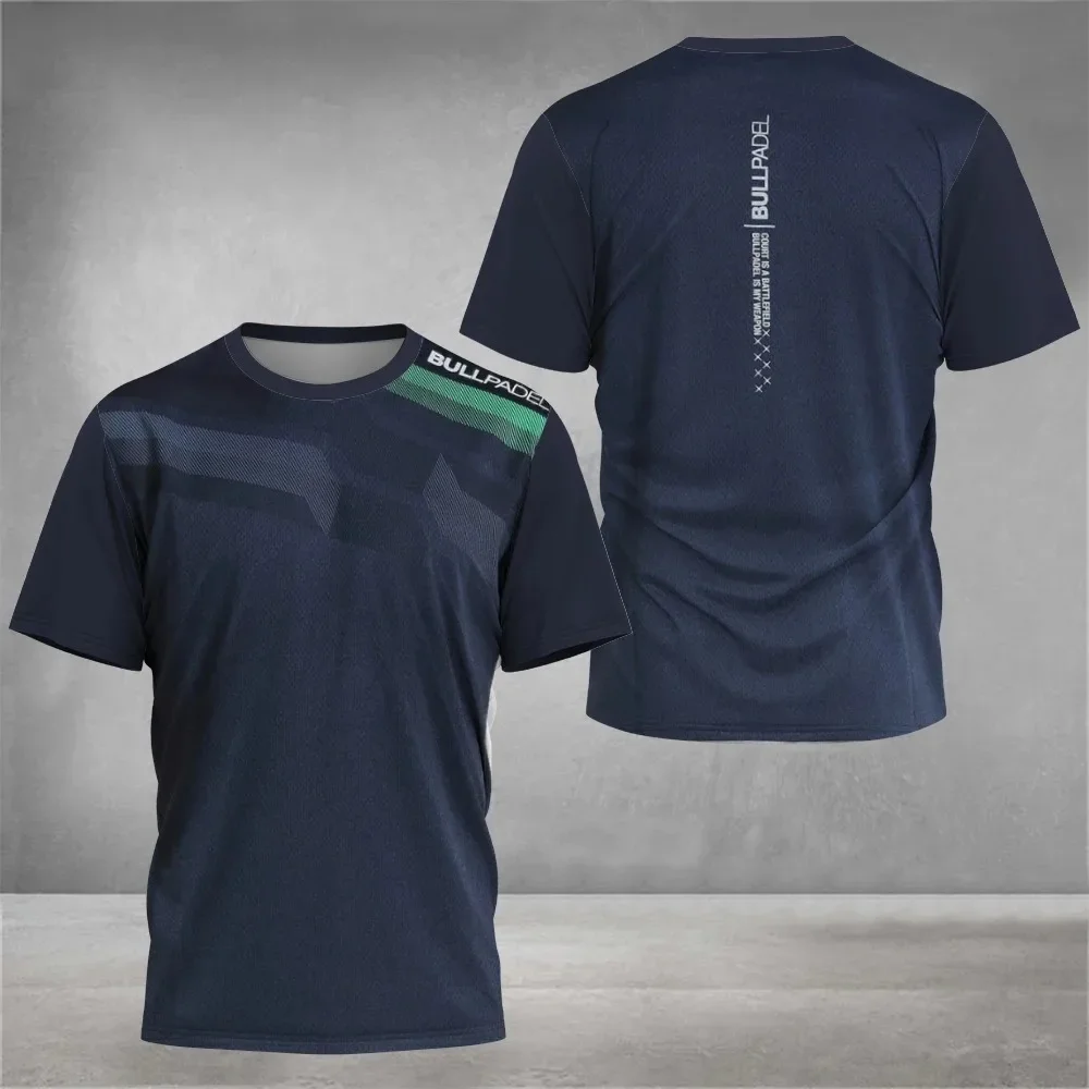 de manga corta con estampado de element Padel para hombre، ropa transpirable de Tenis de secado، camiseta de Fitness #3