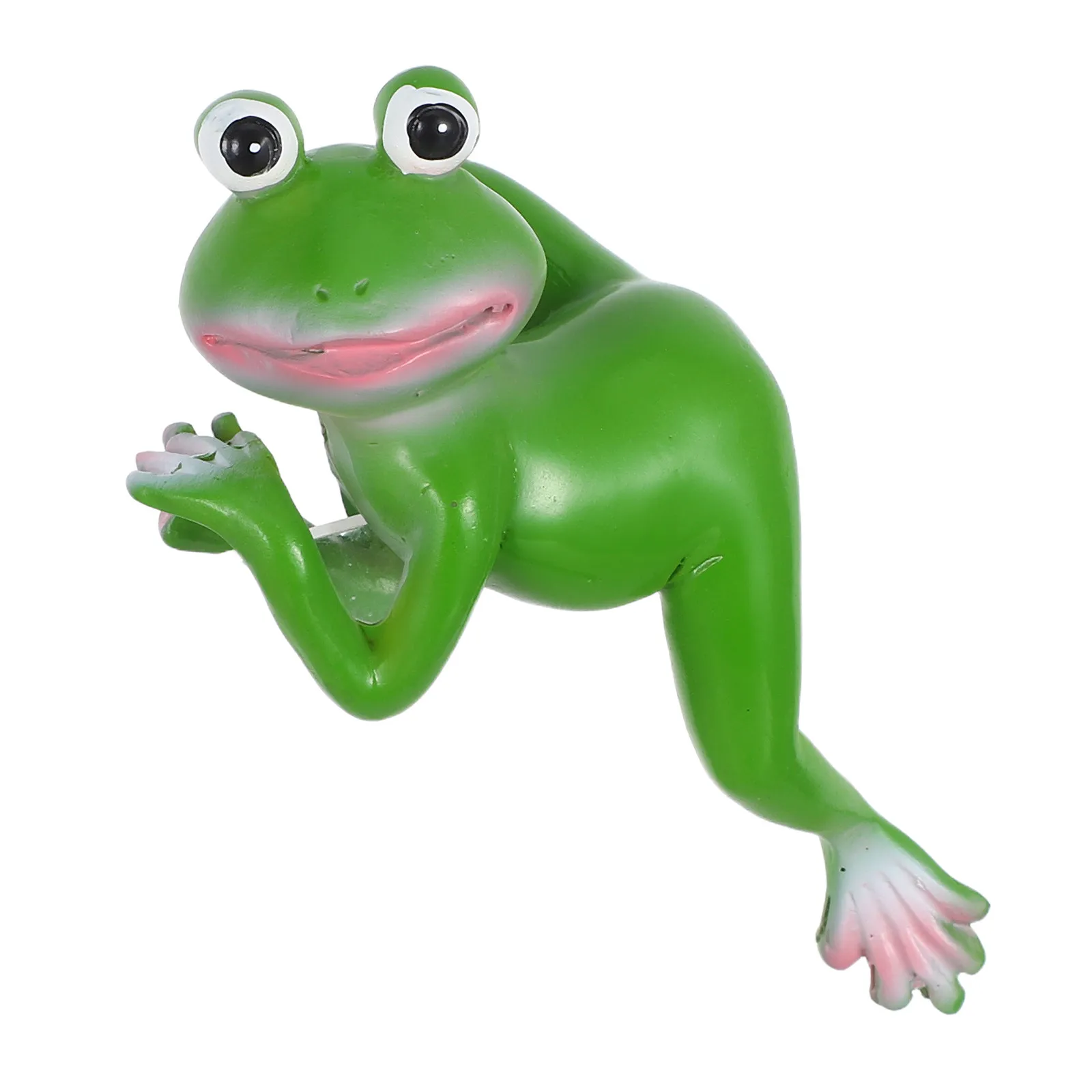 Resin Hanging Frog Garden Ornament Climbing Design for Flower Pots Planters Bonsai Fairy Gardens Outdoor Indoor Decor Frog