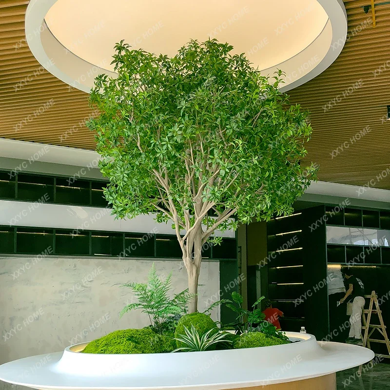 Horse drunken wood simulated plant window landscaping interior decoration  bionic green plant large fake tree simple landscape image 3