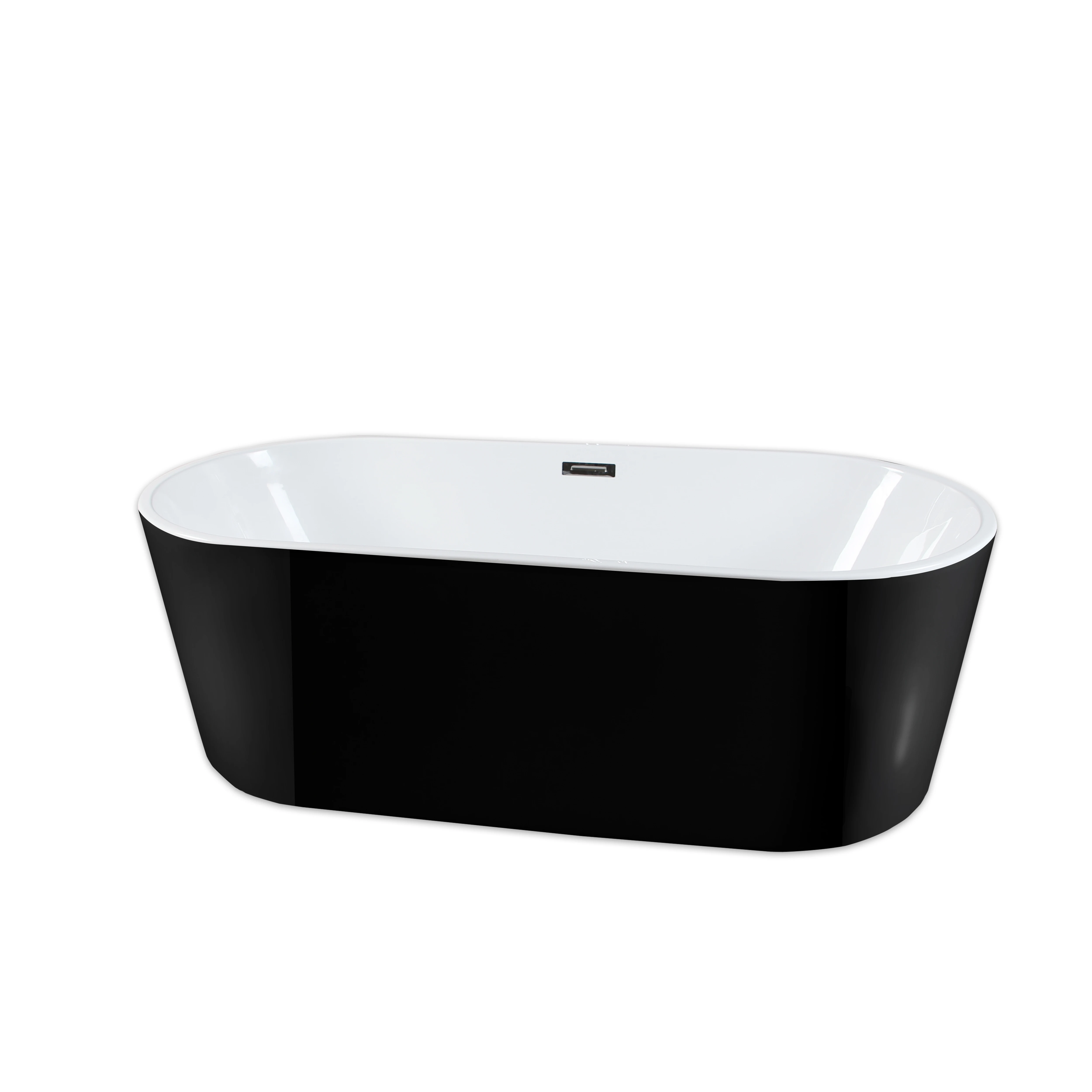 

acrylic black cupc/ce approved oval one person tub mat