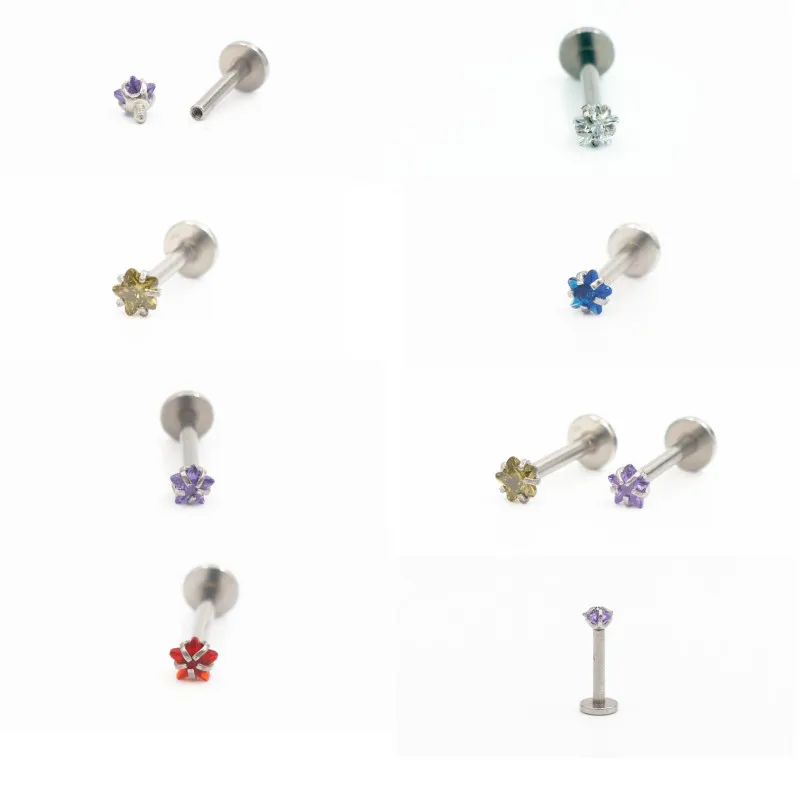 Stainless Steel Screw Stud Earrings Steel-color Plated With 3mm  AAA Zircon No Fade Allergy Free