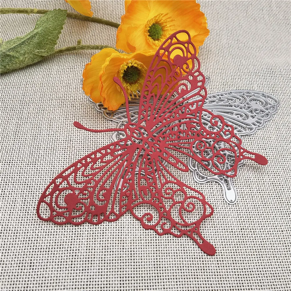 Grande Borboleta Quadro Metal Corte morre, Buraco Redondo, Etiqueta Tag, Scrapbook Paper Craft, Faca Molde Lâmina Soco, Stencils morre Mold