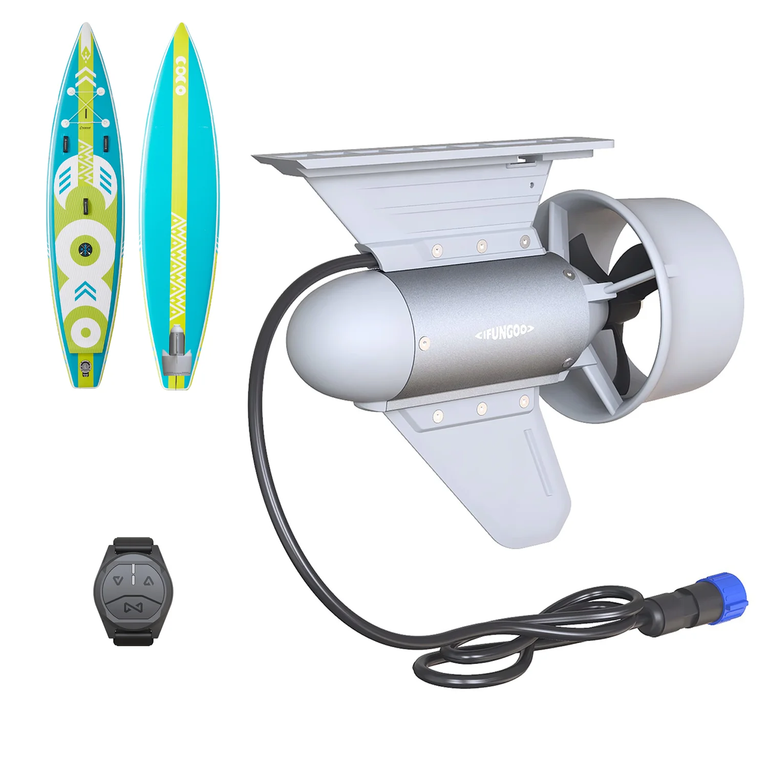 

RS Y03 Truster Propeller Electric Fish Fin Surfboard Fin Latest Model Assembled with Battery Electric Motor for SUP Paddle Board