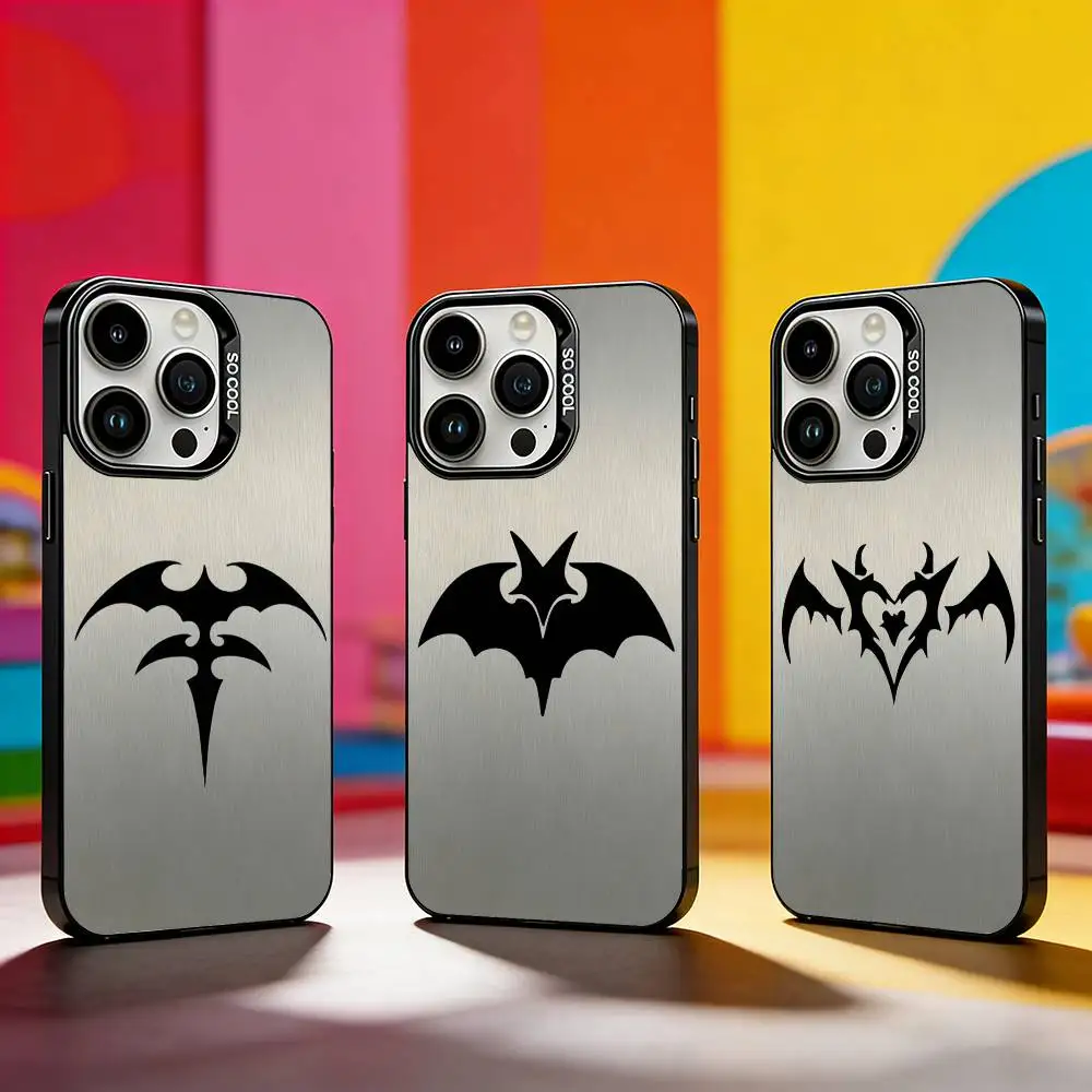 

Bat elements Phone Case For iPhone 17,16,15,14,13,12,11 Plus,Pro Max,XS,Colored silver phone case