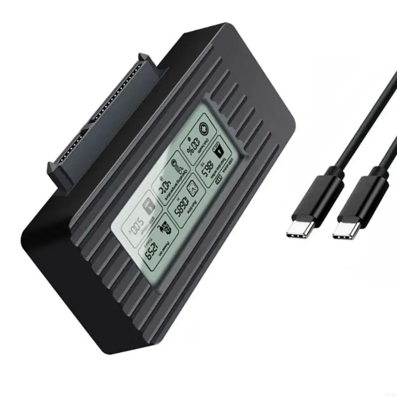 

918C USB3.1 TypeC HDDs Case Устройство чтения жестких дисков для жестких дисков 2,5 3,5 со светодиодным дисплеем