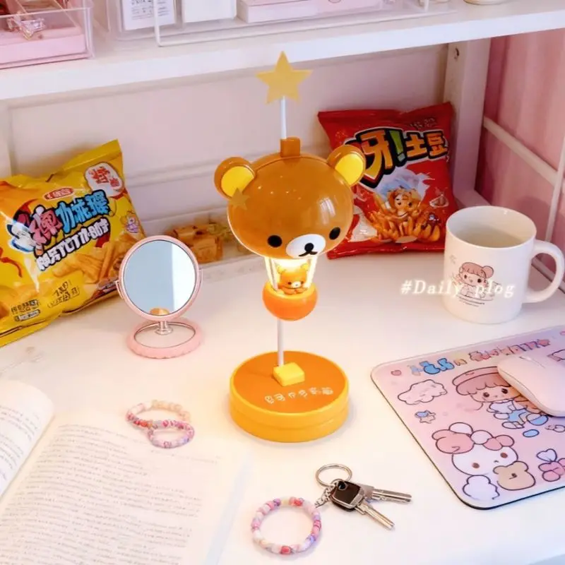 โคมไฟลูกโป่งริลัคคุมะ น่ารัก ลายป่าซานซ์ โคมไฟตกแต่งรูปการ์ตูน ไฟกลางคืน สร้างบรรยากาศผ่อนคลาย ลายหมี ของตกแต่งสุดสร้างสรรค์