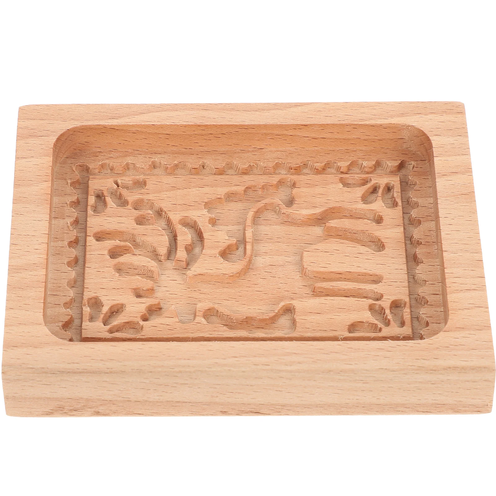

Wooden Cookie Cutter Kitchen Mold New Year Mould Press-on Pastry Hand Baking Small