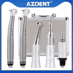 Azdent High and Low Speed Handpiece Kit LED Handpiece Integrate E-generator 135°C Autoclavable Low Noise