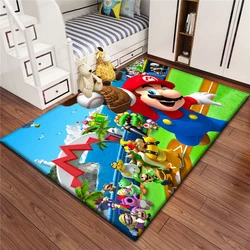 Tapis imprimé Super Mario pour enfants, salon, chambre à coucher, sol, virus de cuisine, polymères de chambre d'enfant