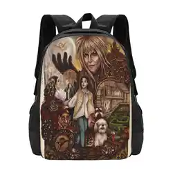 Labyrinth Backpack For Student School Laptop Travel Bag Sarah Ludo Goblins Inside Of The Labyrinth Fantasy Adventure Ambrosius