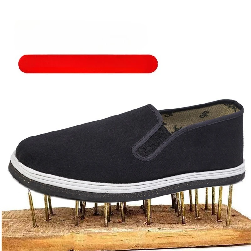 Hot Sell Men's Soft Sole Slip-On Canvas Breathable Work Shoes Lazy Person's Sailing Casual Comfortable Beijing Cloth Shoes