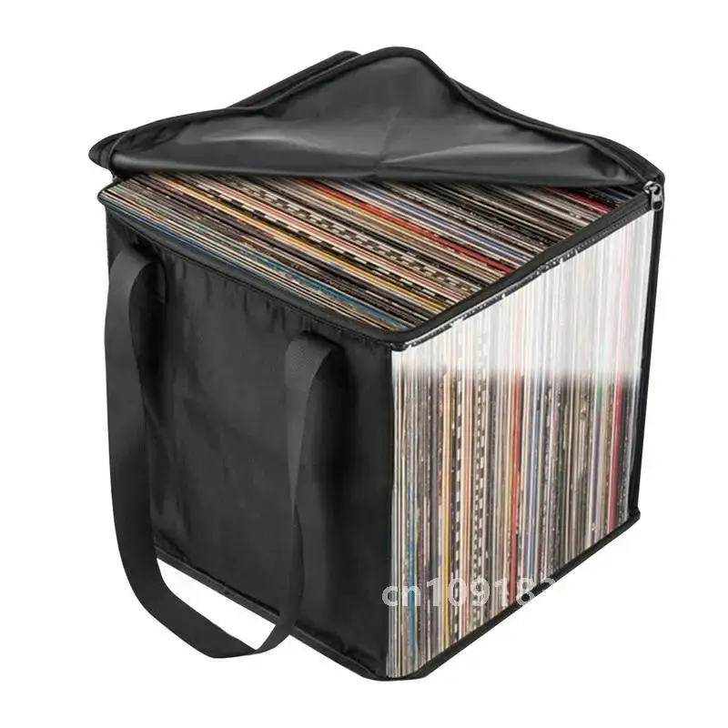 

Vinyl Record Storage Case Record Carrying Case Resistant Record Organizer Storage Collapsible Storage Crate With Lid Handles For