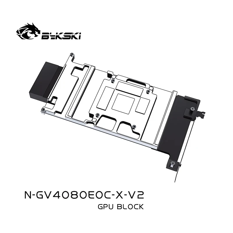 Imagem -03 - Bykski-gpu Refrigerador de Água para Gigabyte Geforce Rtx 4080 16g Águia Backplate Líquido Bloco N-gv4080eoc-x-v2