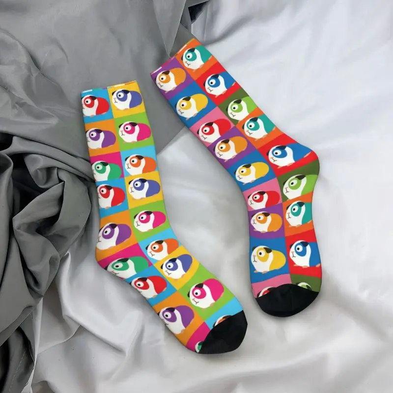 Chaussettes d'équipage de overd'Inde colorées pour hommes, chaussettes provoqué unisexes, animal de dessin animé mignon, printemps, été, automne, hiver